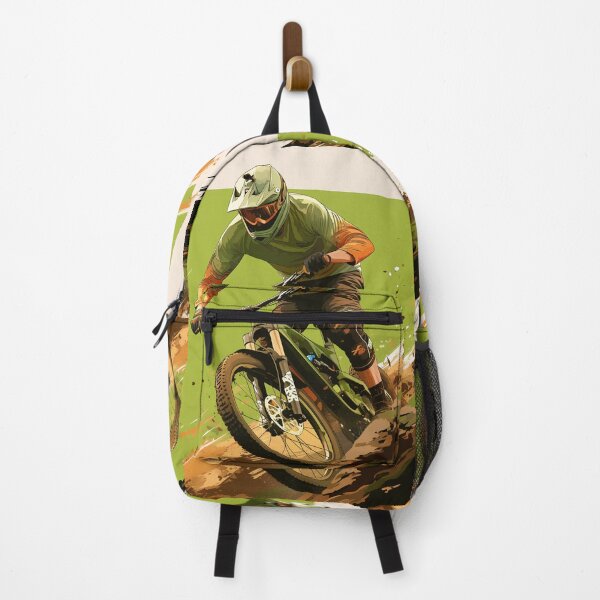 Item preview, Dynamic Mountain Biking Illustration - Conquering the Trail designed and sold by Windy-market.