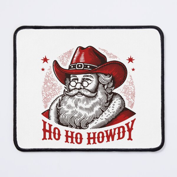 Item preview, Christmas Western Joy Ho Ho Howdy Santa designed and sold by LuminOrb.