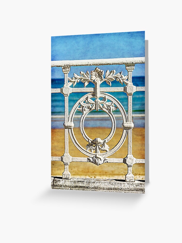 Concha Bay Railing In San Sebastian Greeting Card By Wwestmoreland Redbubble