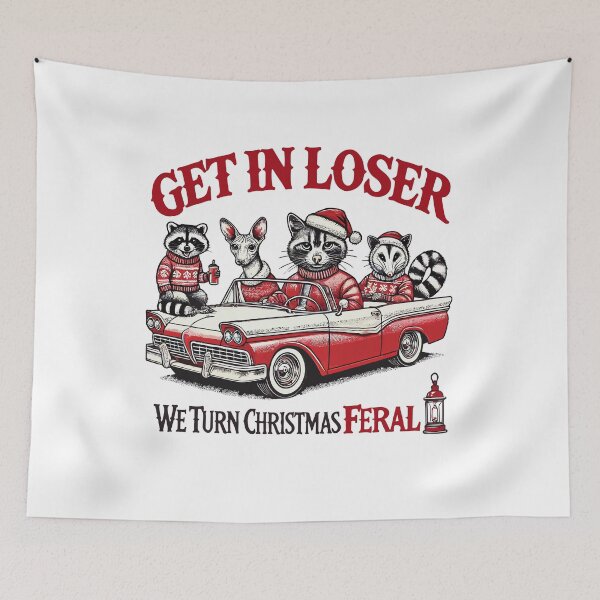 Item preview, We Turn Christmas Feral - Funny Christmas Motifs designed and sold by LuminOrb.