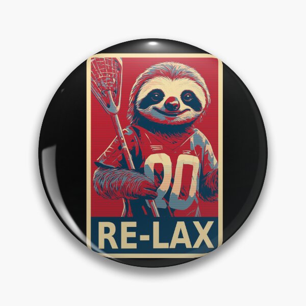 Item preview, Relax Funny Sloth Lacrosse Player Hope designed and sold by TrueArtsStore.