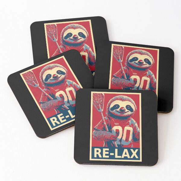 Item preview, Relax Funny Sloth Lacrosse Player Hope designed and sold by TrueArtsStore.