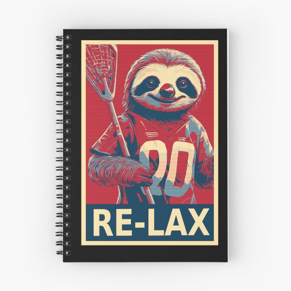 Item preview, Relax Funny Sloth Lacrosse Player Hope designed and sold by TrueArtsStore.