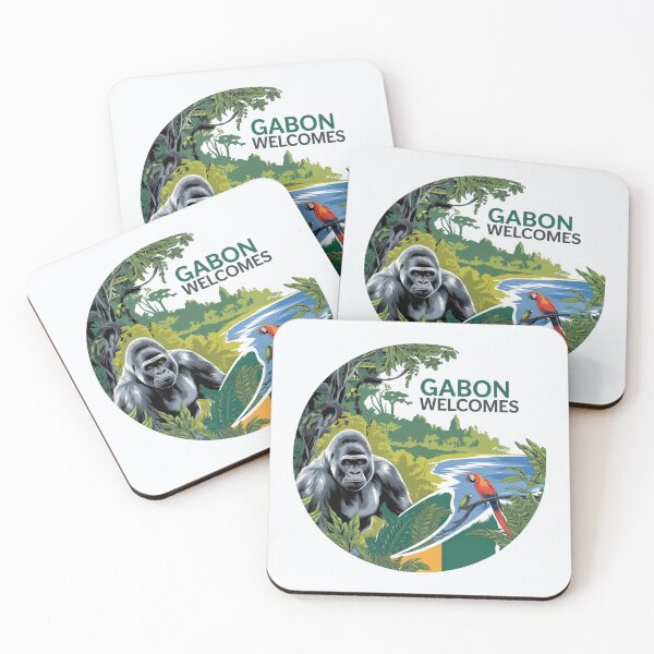 Item preview, Gabon Welcomes Flag Map Libreville, Loango National  designed and sold by AnimalsDH305.