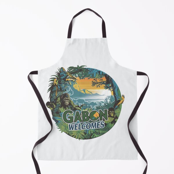 Item preview, Gabon Welcomes Flag Map Libreville, Loango National designed and sold by AnimalsDH305.