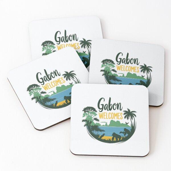 Item preview, Gabon Welcomes Flag Map Libreville, Loango National  designed and sold by AnimalsDH305.