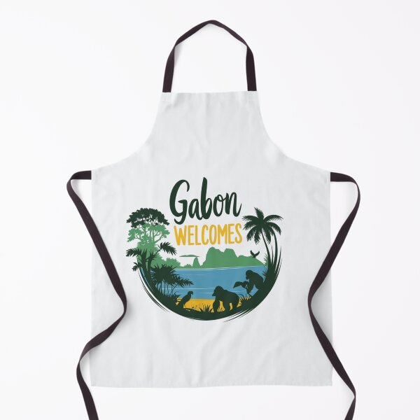 Item preview, Gabon Welcomes Flag Map Libreville, Loango National designed and sold by AnimalsDH305.