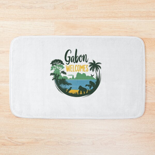 Item preview, Gabon Welcomes Flag Map Libreville, Loango National  designed and sold by AnimalsDH305.