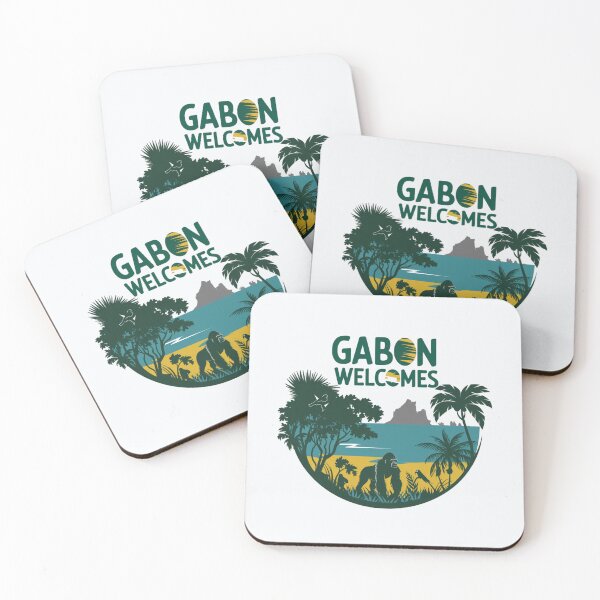Item preview, Gabon Welcomes Flag Map Libreville, Loango National  designed and sold by AnimalsDH305.