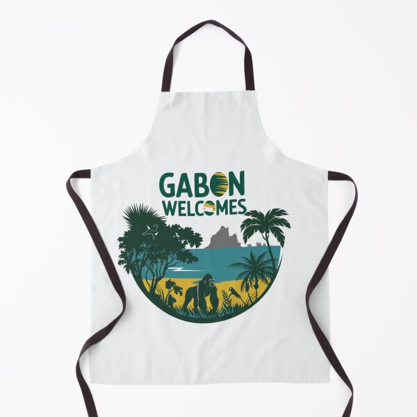Item preview, Gabon Welcomes Flag Map Libreville, Loango National designed and sold by AnimalsDH305.