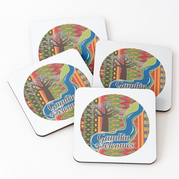 Item preview, Gambia Welcomes Flag Map Banjul, Kunta Kinteh Islands designed and sold by AnimalsDH305.