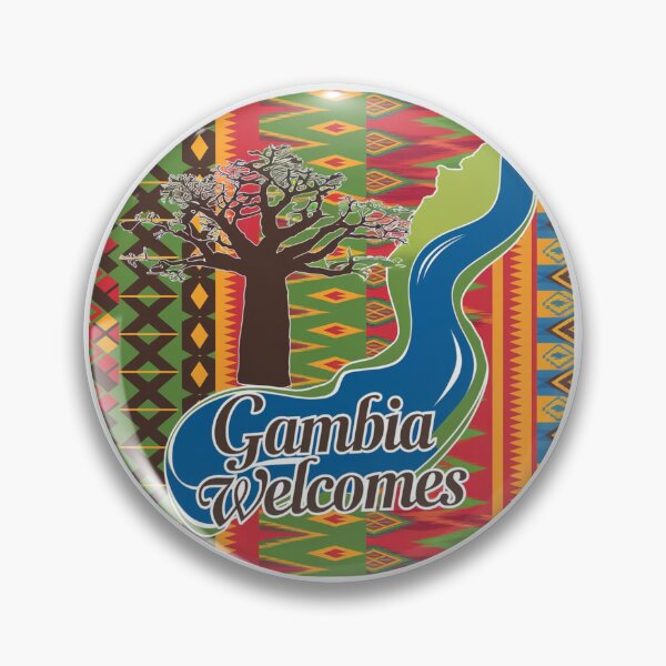 Item preview, Gambia Welcomes Flag Map Banjul, Kunta Kinteh Islands designed and sold by AnimalsDH305.