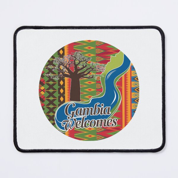 Item preview, Gambia Welcomes Flag Map Banjul, Kunta Kinteh Islands designed and sold by AnimalsDH305.