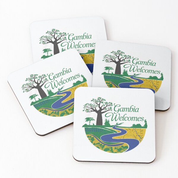 Item preview, Gambia Welcomes Flag Map Banjul, Kunta Kinteh Islands designed and sold by AnimalsDH305.