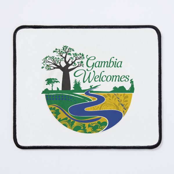 Item preview, Gambia Welcomes Flag Map Banjul, Kunta Kinteh Islands designed and sold by AnimalsDH305.