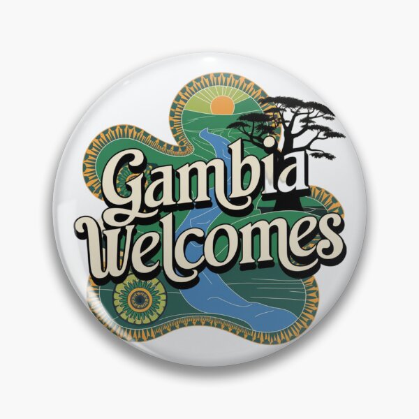Item preview, Gambia Welcomes Flag Map Banjul, Kunta Kinteh Islands designed and sold by AnimalsDH305.
