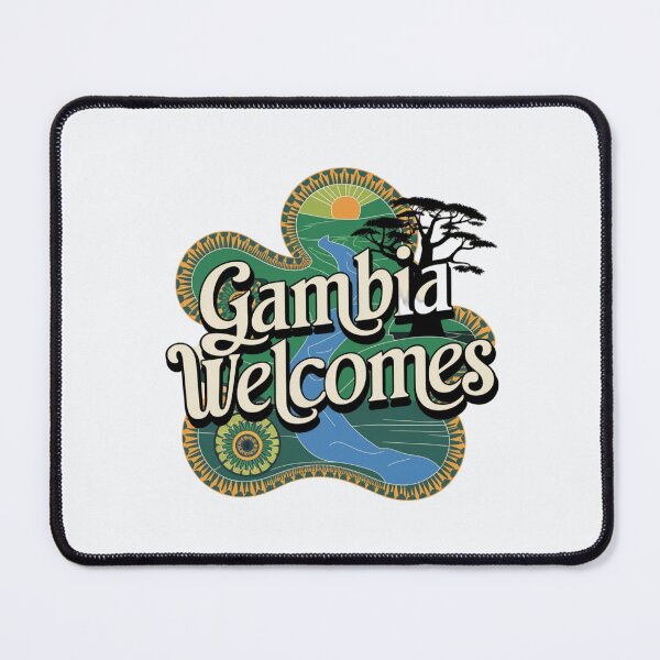 Item preview, Gambia Welcomes Flag Map Banjul, Kunta Kinteh Islands designed and sold by AnimalsDH305.