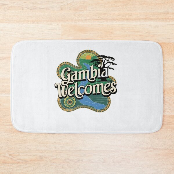 Item preview, Gambia Welcomes Flag Map Banjul, Kunta Kinteh Islands designed and sold by AnimalsDH305.