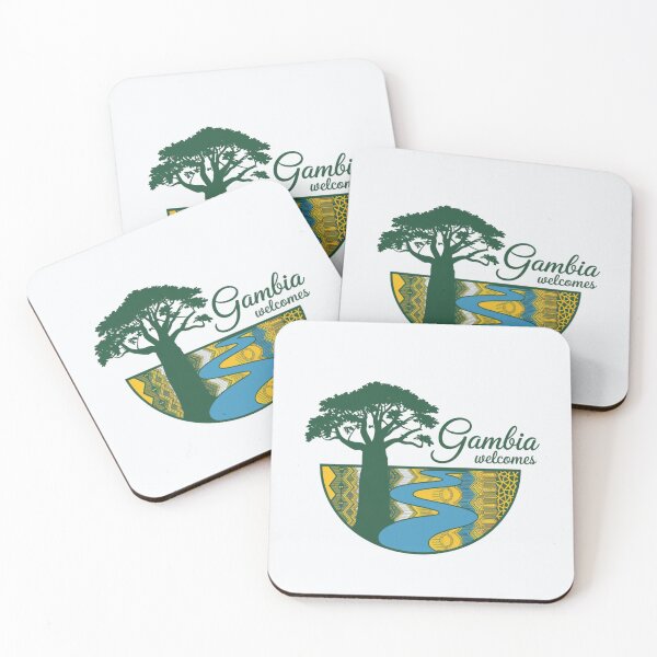 Item preview, Gambia Welcomes Flag Map Banjul, Kunta Kinteh Islands designed and sold by AnimalsDH305.