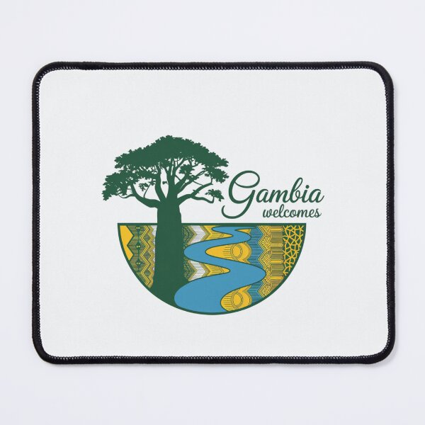 Item preview, Gambia Welcomes Flag Map Banjul, Kunta Kinteh Islands designed and sold by AnimalsDH305.