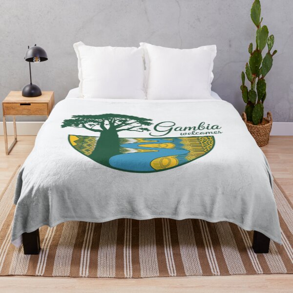 Item preview, Gambia Welcomes Flag Map Banjul, Kunta Kinteh Islands designed and sold by AnimalsDH305.