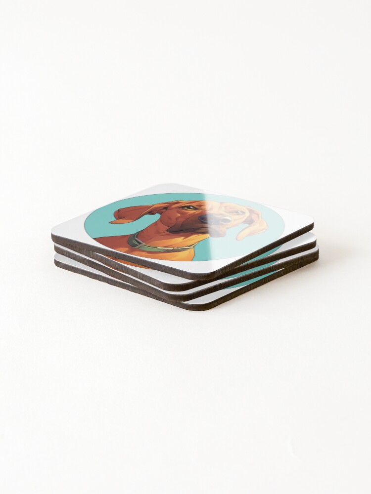Thumbnail 4 of 5, Coasters (Set of 4), Cute Rhodesian Ridgeback  designed and sold by HonzaKuzel.