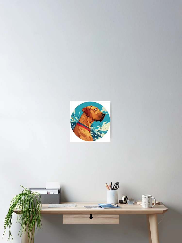 Thumbnail 2 of 3, Poster, Cute Rhodesian Ridgeback  designed and sold by SMARTKIT  DESIGNAGENCY.