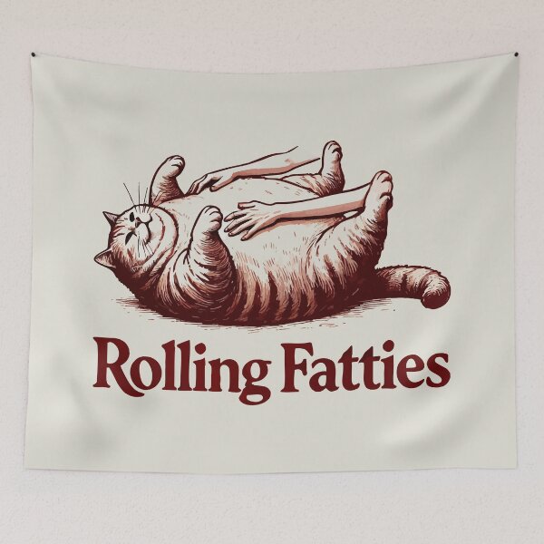 Item preview, Rolling Fatties Cat Vintage designed and sold by TomFrontierArt.