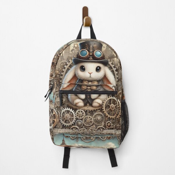 Item preview, Steampunk Easter Bunny Rabbit Gears, Clockwork Vintage, Earth Tones designed and sold by TheTimeTaxi.