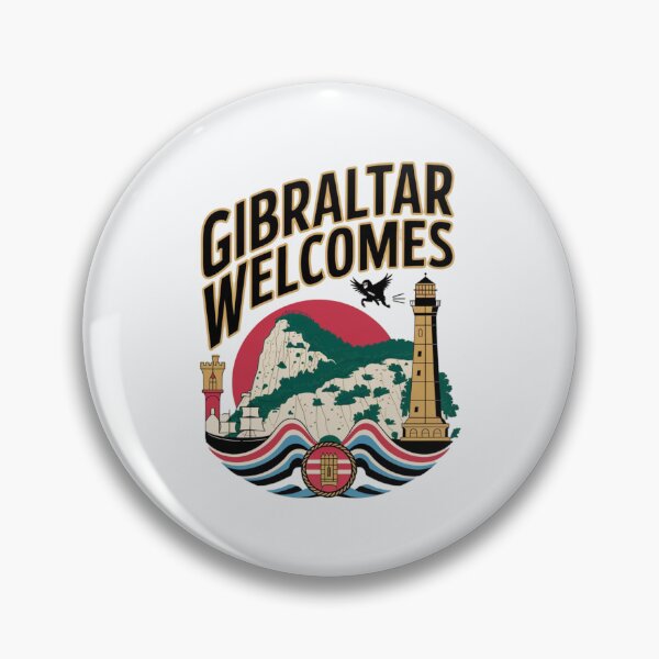 Item preview,  Gibraltar Welcomes Flag Map maggot monkeys designed and sold by AnimalsDH305.