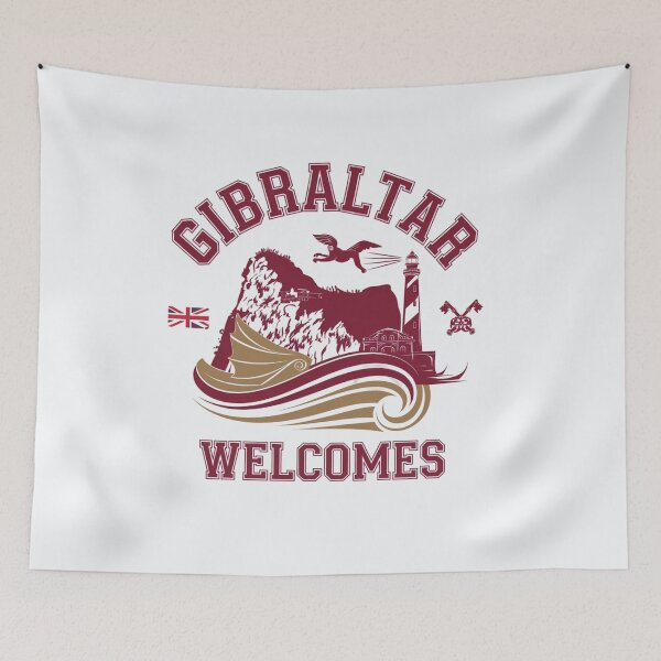Item preview, Gibraltar Welcomes Flag Map maggot monkeys designed and sold by AnimalsDH305.
