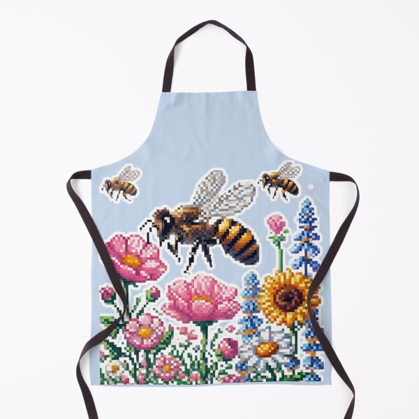 Item preview, Regency era style Pixelated flowers, bees and purple wisteria, est. 1813, garden theme, royalty designed and sold by Sugar Wisdom .