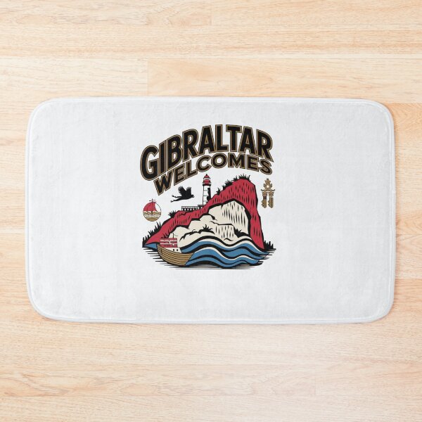 Item preview, Gibraltar Welcomes Flag Map maggot monkeys designed and sold by AnimalsDH305.