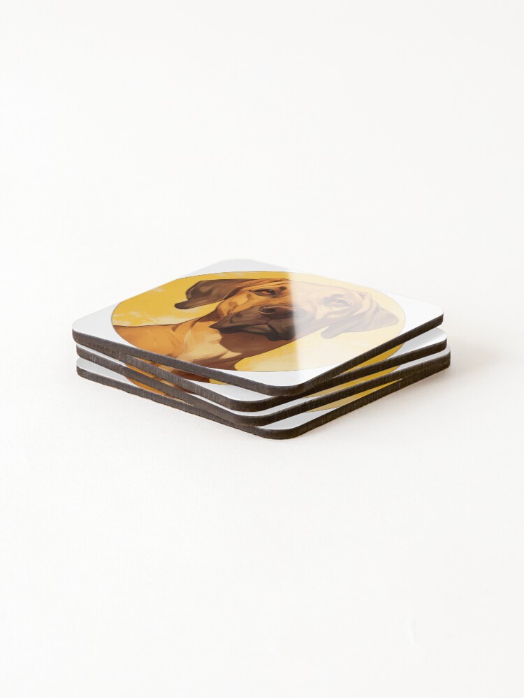 Thumbnail 4 of 5, Coasters (Set of 4), Cute Rhodesian Ridgeback  designed and sold by HonzaKuzel.