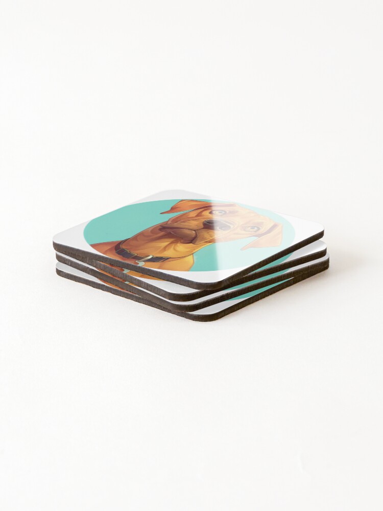 Thumbnail 4 of 5, Coasters (Set of 4), Cute Rhodesian Ridgeback designed and sold by HonzaKuzel.