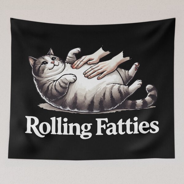Item preview, Rolling Fatties Cat designed and sold by TomFrontierArt.