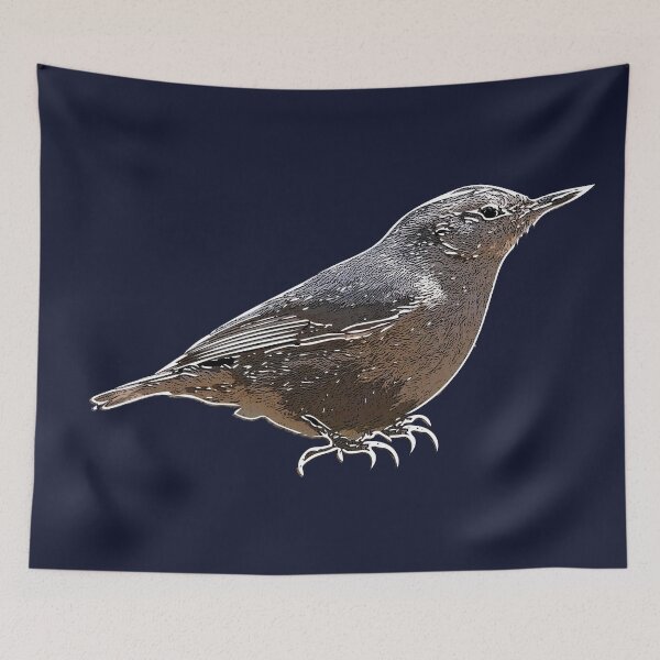 Item preview, Corsican Nuthatch White Alternate Design  designed and sold by designsasstultd.