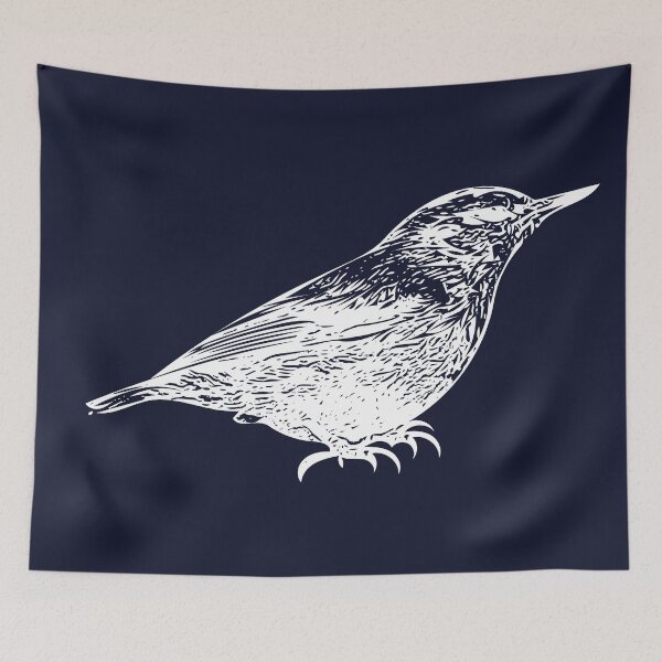 Item preview, Corsican Nuthatch White Design  designed and sold by designsasstultd.
