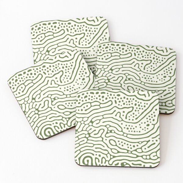 Item preview, Organic Flow - Olive Green Abstract designed and sold by ARTHEMID.