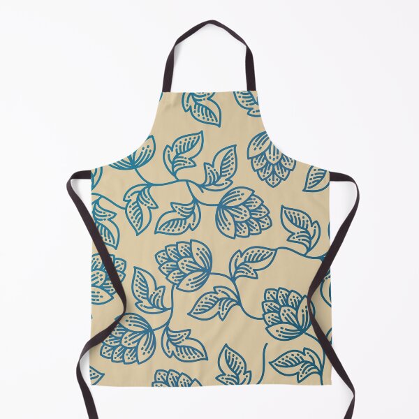Item preview, Blue Botanical Pattern with Hops on Beige designed and sold by mozizy.