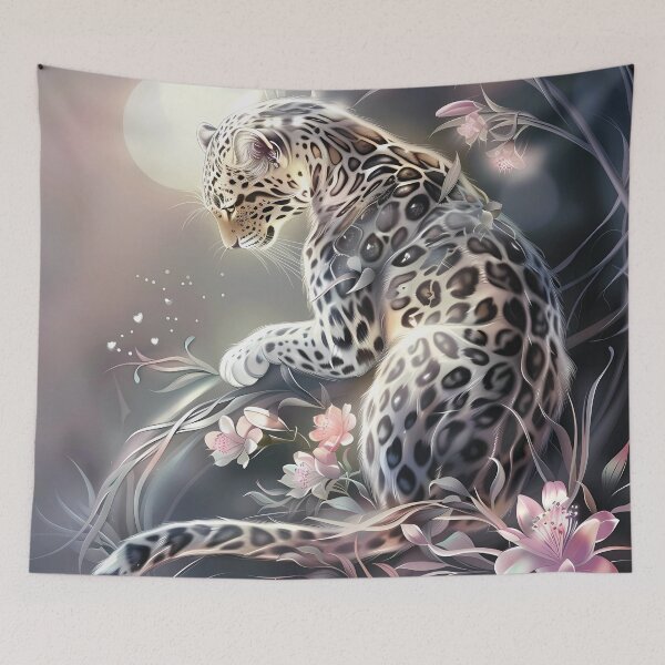 Item preview, Leopard among flowers. African animal. designed and sold by MagelliShop.