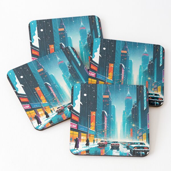 Item preview, Snow-Covered Cityscape in Winter designed and sold by GrizzlyCollective.