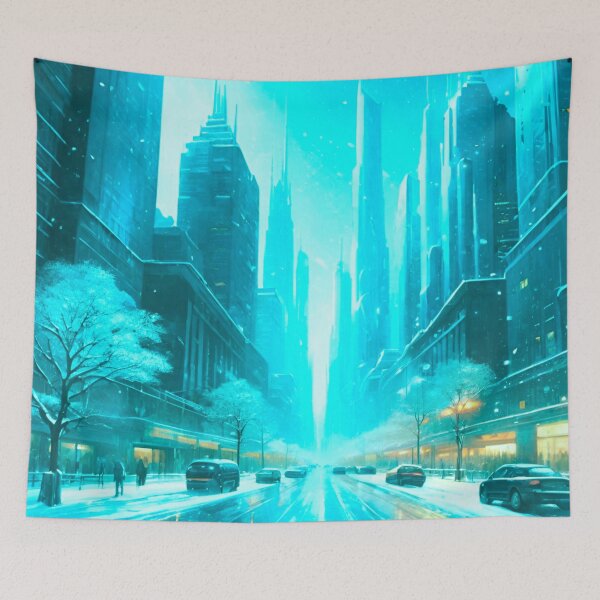 Item preview, Frozen Winter City Scene designed and sold by GrizzlyCollective.