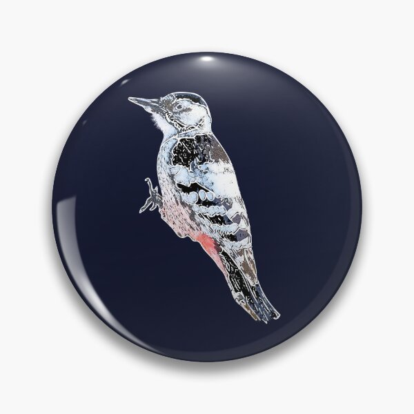 Item preview, White-backed Woodpecker White Alternate  Design  designed and sold by designsasstultd.