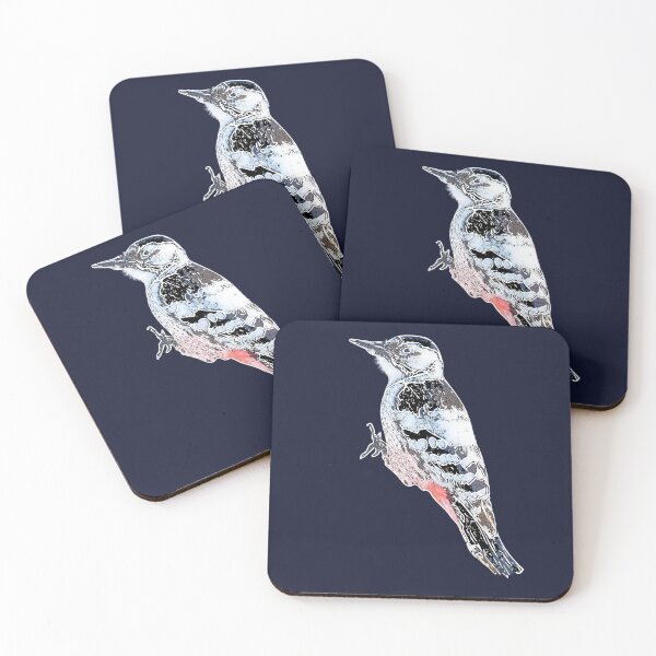Item preview, White-backed Woodpecker White Alternate  Design  designed and sold by designsasstultd.
