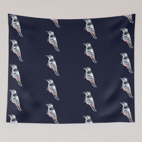 Item preview, White-backed Woodpecker White Alternate  Design  designed and sold by designsasstultd.