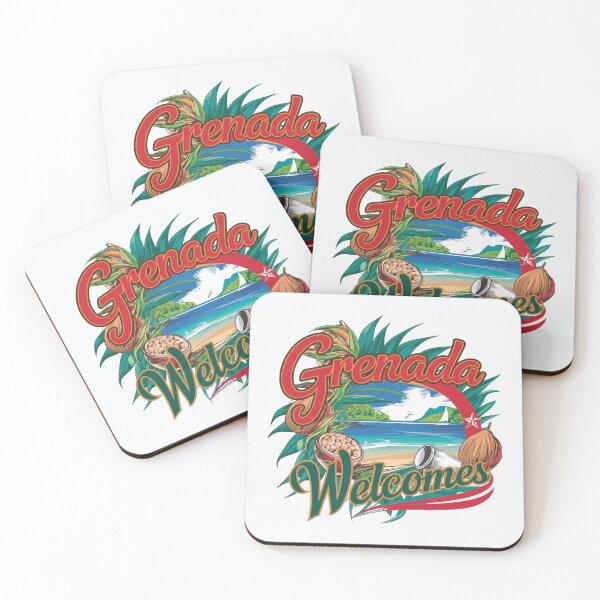 Item preview, Grenada Welcomes Flag Map St. George's, spice island designed and sold by AnimalsDH305.