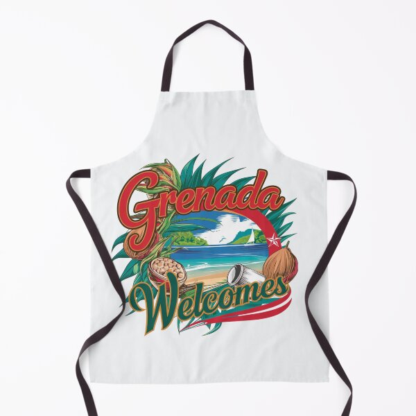 Item preview, Grenada Welcomes Flag Map St. George's, spice island designed and sold by AnimalsDH305.
