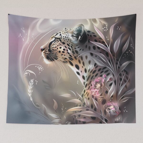 Item preview, Leopard among flowers. African animal. designed and sold by MagelliShop.