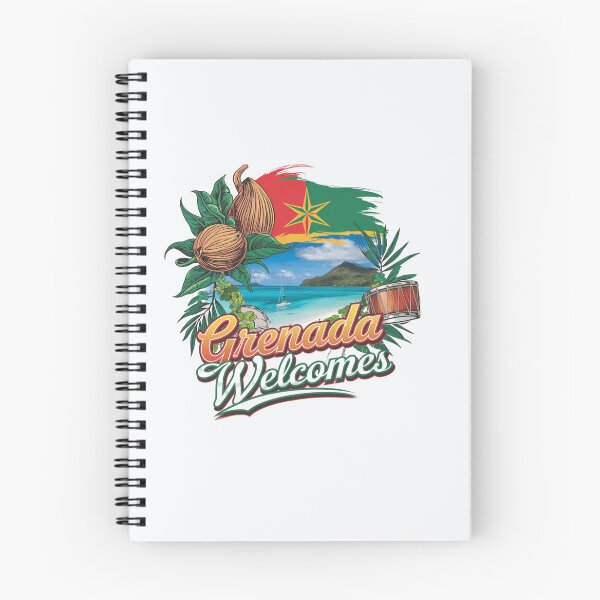 Item preview, Grenada Welcomes Flag Map St. George's, spice island designed and sold by AnimalsDH305.
